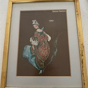 Antique 1903 Turkish Trophies Cigarette Premium - 1763 Period Gown T7-4